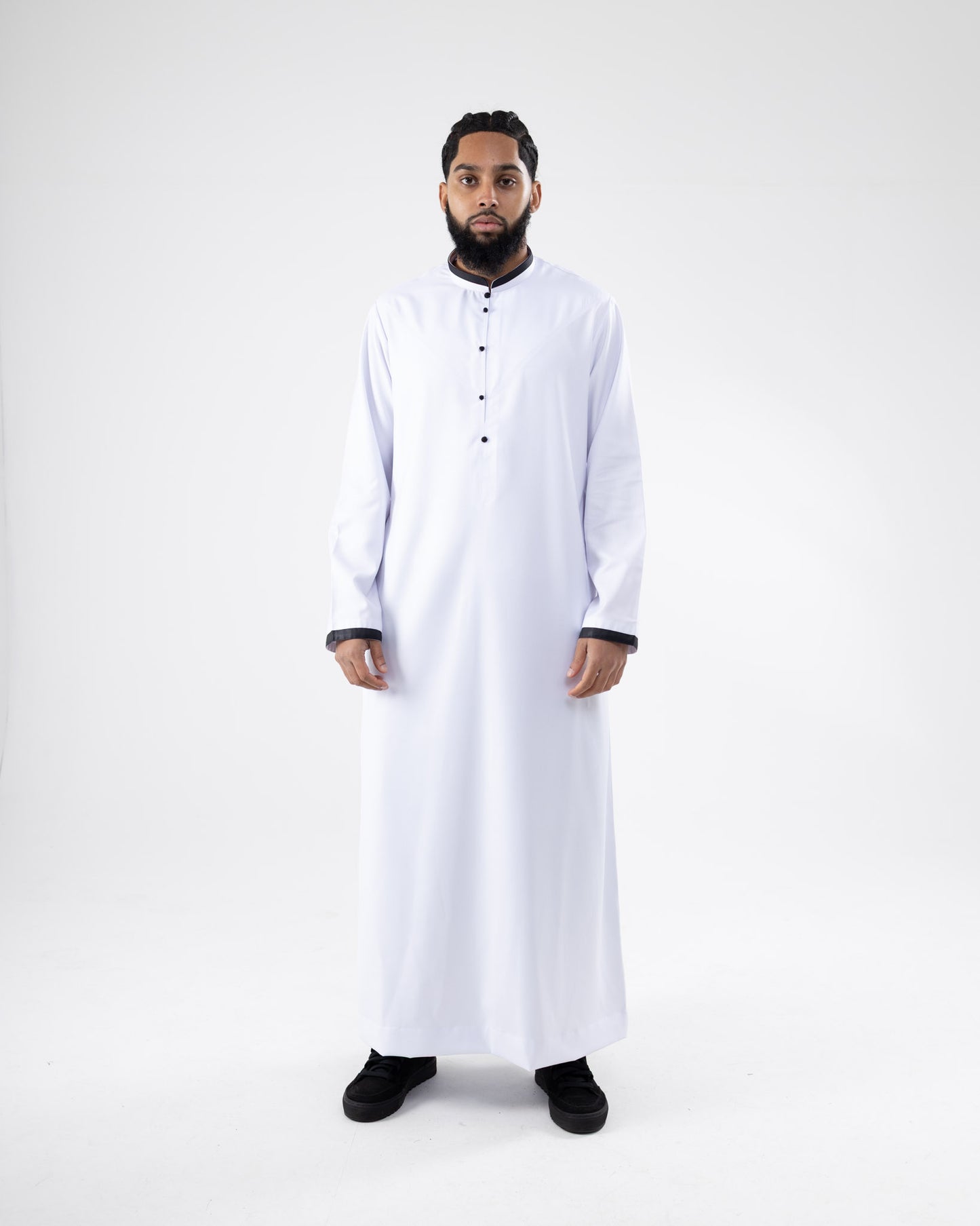 White with Black Contrast - Collar