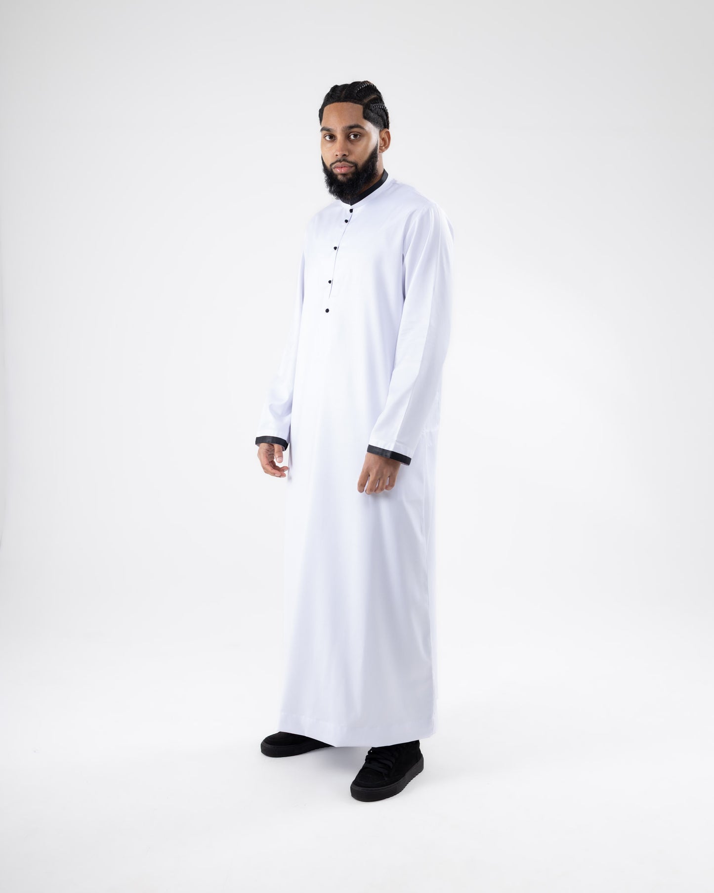 White with Black Contrast - Collar