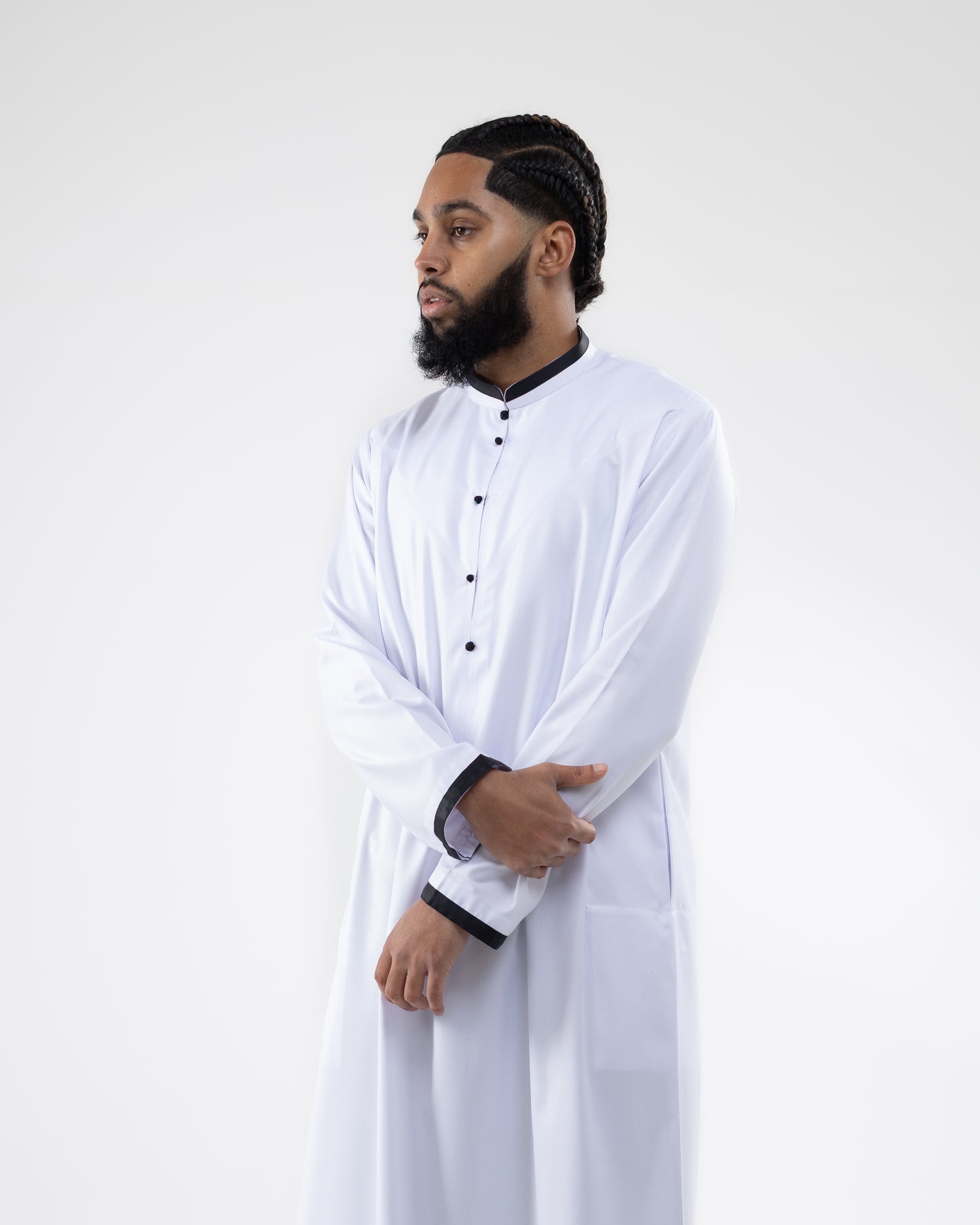 White with Black Contrast - Collar