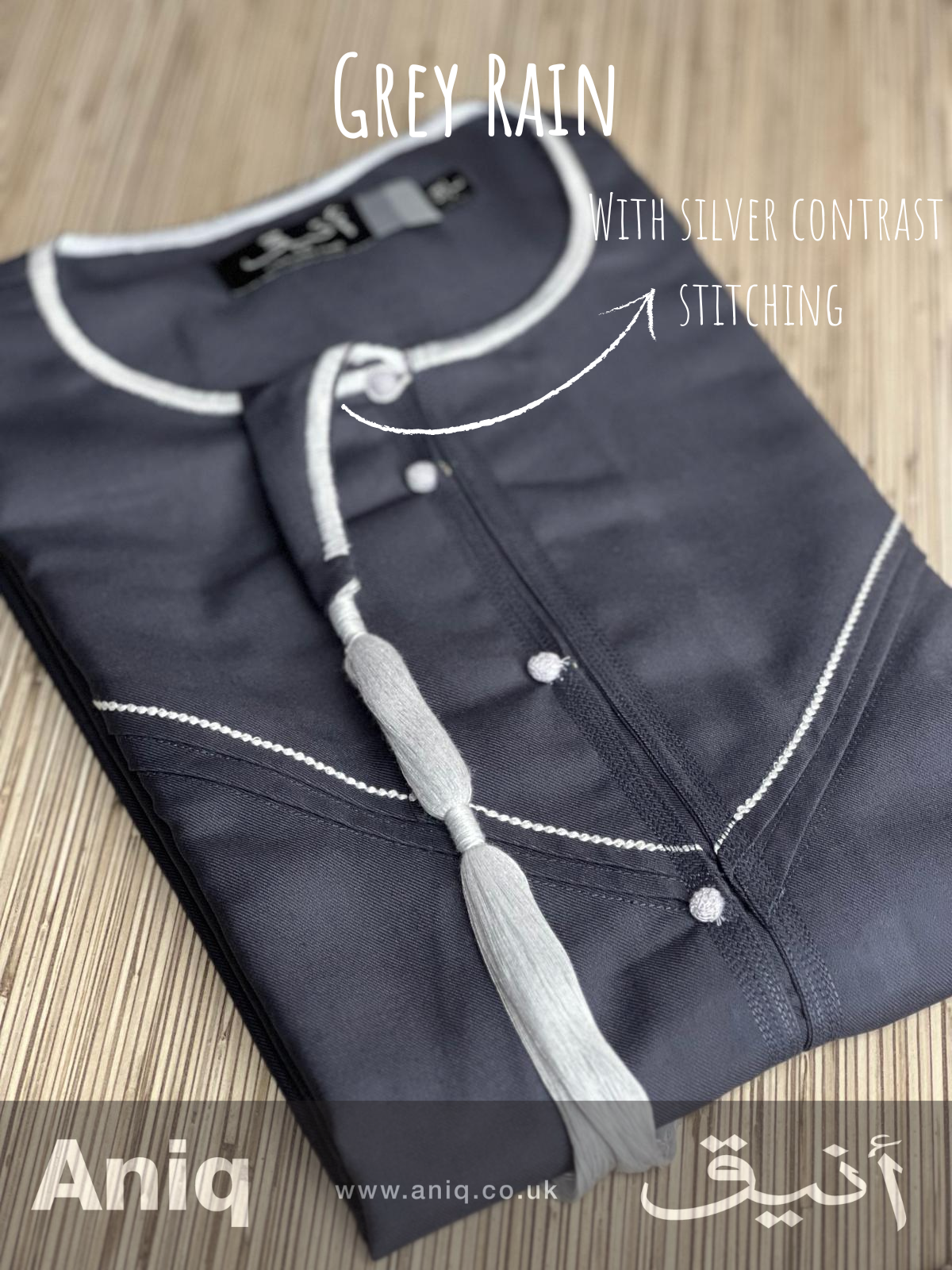 Grey Rain with Silver