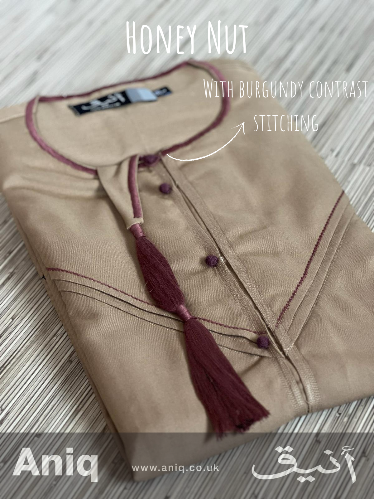 Honey Nut with Burgundy